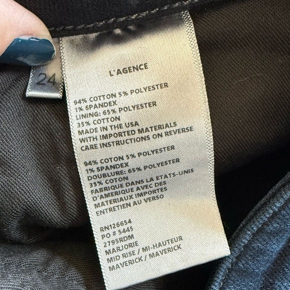 L’AGENCE Marjorie Straight Leg Mid Rise Jean Maverick Denim Casual Women’s 24 - Picture 12 of 12